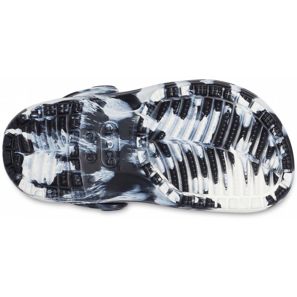 Black Boys' Crocs Classic Marbled Clogs | NZ 1324BEXC